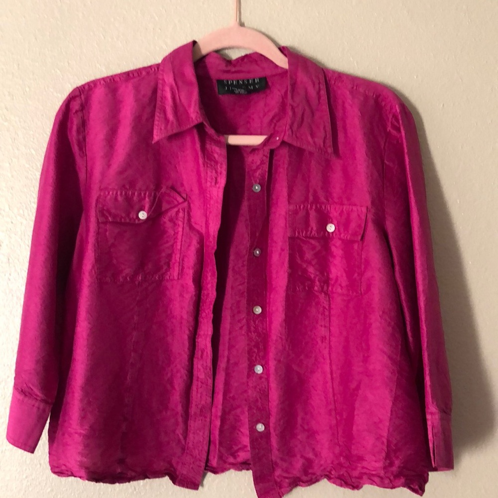 Silk beautiful buttons blouse